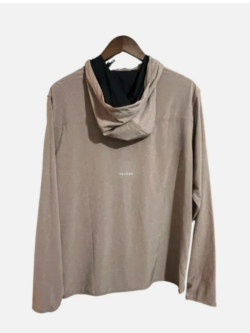 New Tenore Flow Track Beige Hooded Jacket Lightweight - Picture 2 of 3